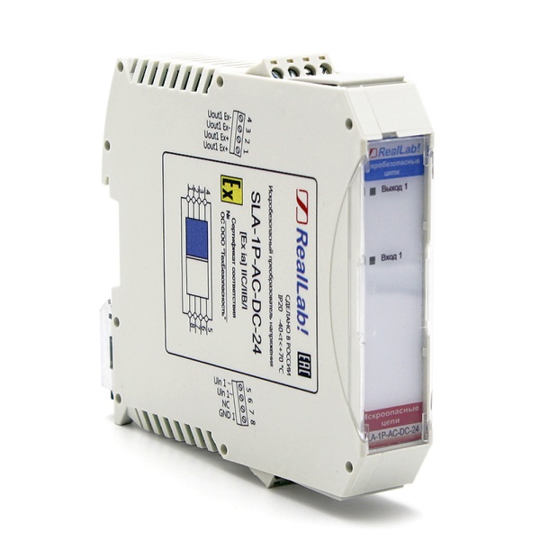 Источник питания одноканальный искробезопасный SLA-1P-AC-DC-24 RealLab