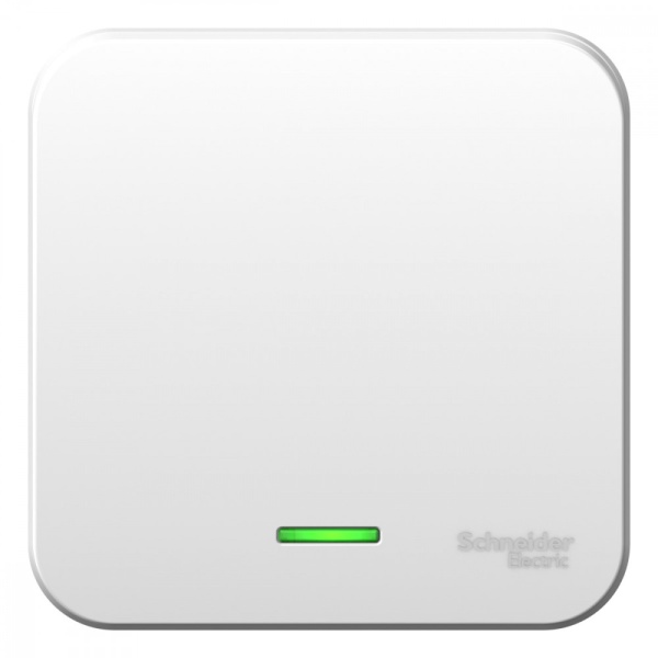 BLANCA О/У 1-клавишный ВЫКЛЮЧАТЕЛЬ (сх.1) с подсветкой, 6А, 250В, БЕЛЫЙ