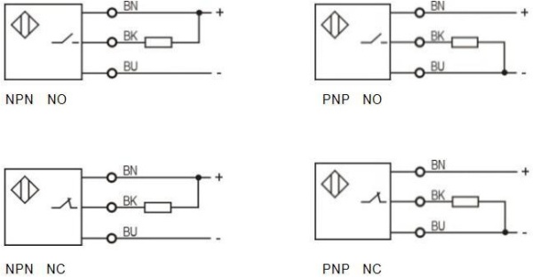 LANBAO LR6.5QBF02DPOY индуктивный датчик ?6.5 PNP NO Sn=2мм кабель 2м