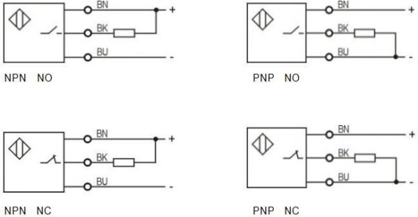 LANBAO LR6.5QBF02DPOY индуктивный датчик ?6.5 PNP NO Sn=2мм кабель 2м