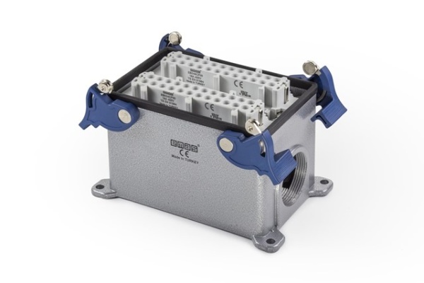 Кожух с гнездом металлический, 48 полюсов, 16A, двусторонний ввод (PG 29), IP65 EBM48PD24