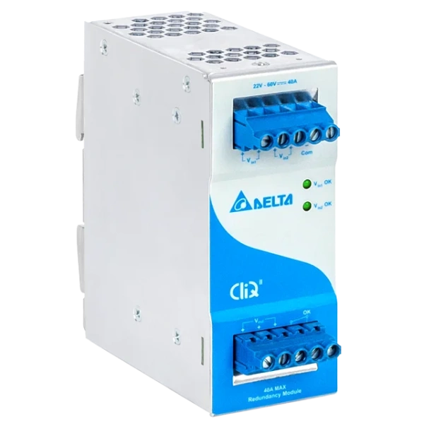 Модуль резервного питания, 40A, 22_60VDC, DIN35, клемн.колодка, ал.корпус