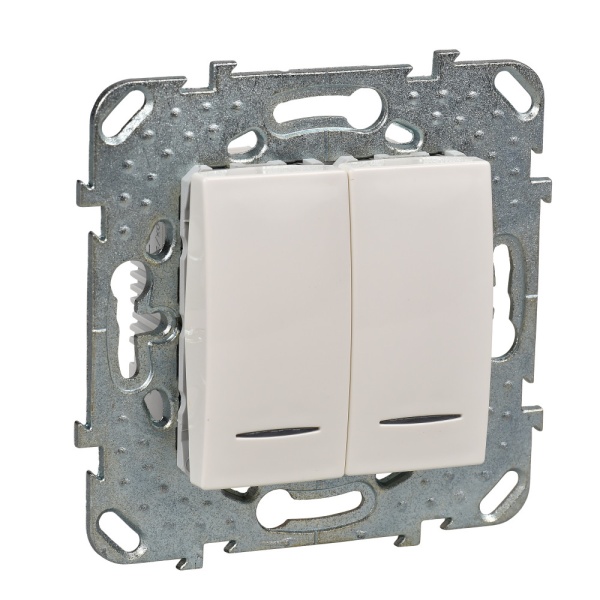 ДВУХКЛАВИШНЫЙ ПЕРЕКЛ. (СХ.6+6) С ИНД