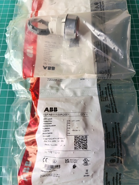 Головка кнопки без фиксации, красная ABB MP1-21R