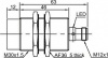 LANBAO LR30XBN15DPOW1-E2 индуктивный датчик M30 PNP NO Sn=15мм разъем M12, -40...+70С
