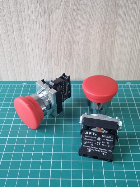 Кнопка аварийной остановки PB1S 40mm, разблок. вытягиванием, 1NC, 6A 230VAC/24VDC, 22mm, IP65