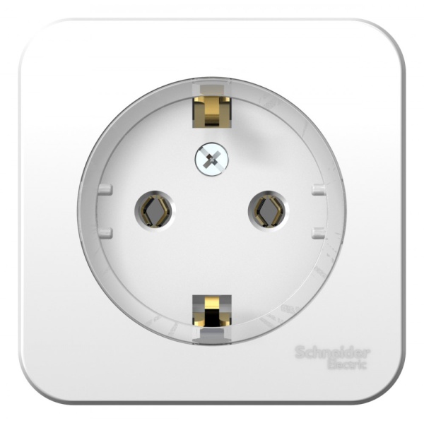BLANCA О/У РОЗЕТКА с заземлением без шторок, (КОМПАКТ) ИЗОЛ.ПЛ., 16А, 250В, БЕЛЫЙ