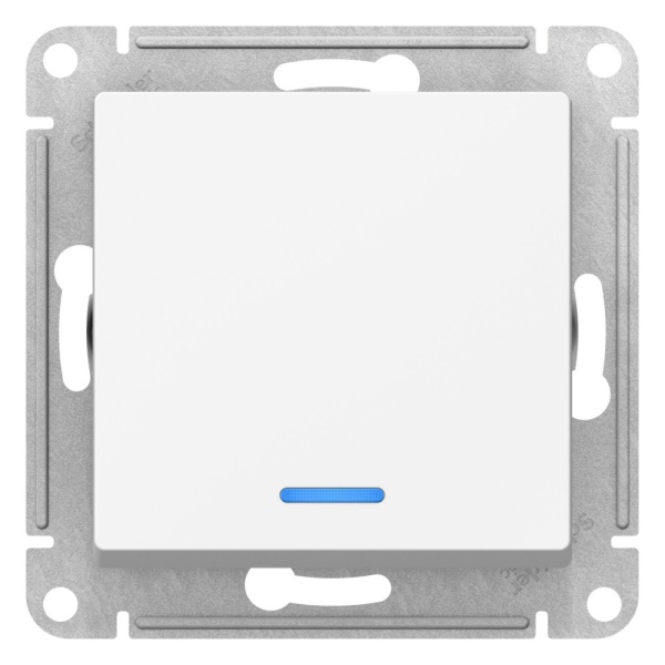 ATLASDESIGN 1-клавишный ПЕРЕКЛЮЧАТЕЛЬ с подсветкой, сх.6а, 10АХ, механизм, ЛОТОС