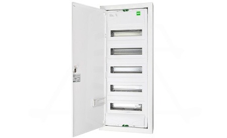 Щит настенный MSF 5x12M (60M), N/PE 2x(2x25+20x16mm2+19x10mm2), мет. дверь, белый RAL9016, 853x358x100mm, IP30