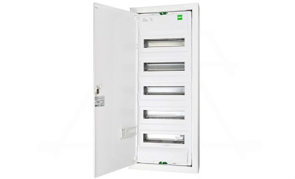 Щит настенный MSF 5x12M (60M), N/PE 2x(2x25+20x16mm2+19x10mm2), мет. дверь, белый RAL9016, 853x358x100mm, IP30