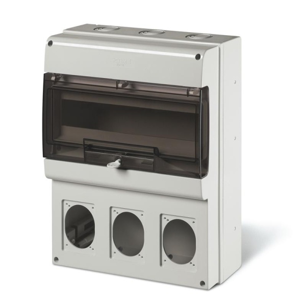 Щит комбинированный навесной M400, 16M + 3x 70x87(84x106), 328x400x140mm, IP66, серия DOMINO