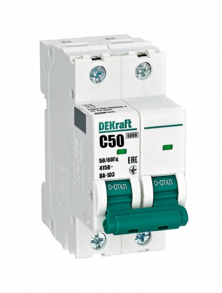 Авт. выкл. 2Р 50А х-ка C ВА-103 6кА нов.