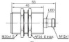 LANBAO LR30XBF15DNRY-E2 Индуктивный датчик 15 мм, цилиндрический, незаподлицо, 10…30 DC, NPN, NO+NC,