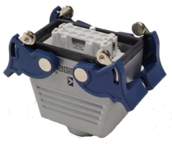 Кожух с гнездом металлический, 10 полюсов, 16A, верхний ввод (PG 16), IP65 EBM10PU34