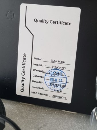 Преобразователь интерфейсов ZLAN5443H, RS-232/485/422 в Ethernet, 4xRS-485/422, 4xRS-232, Modbus Gateway, 24VDC