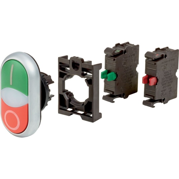 Кнопка двойная всборе M22-DDL-GR-X1/X0-K1001-BVP