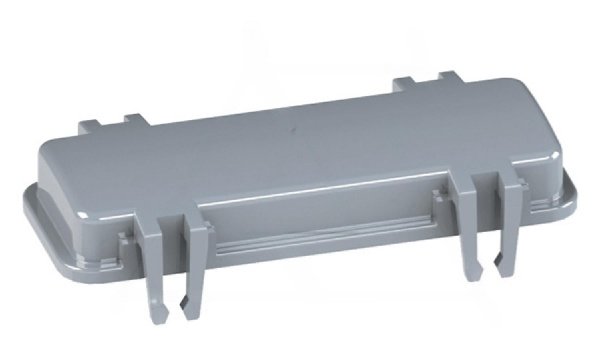 Крышка защитная кабельного корпуса разъема, размер H24B, пластик, RAL 7037