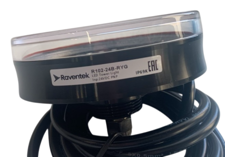 RAVENTEK R102-24B-RYG светосигнальный маячок (светофор) ?100 RYG IP69K кабель 2 метра