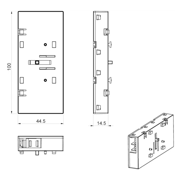 Вспомогательный контакт для KU 100-800A KATKO 1NO/1NC, боковой монтаж 6419410 300022 (1.V160KU)