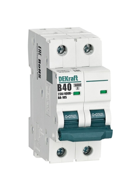 Авт. выкл. 2P 40A х-ка B ВА-105 10кА