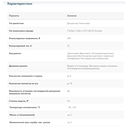 Джойстик промышленный QT7М LSSINE (QT-7M) для управления подъёмно-транспортным оборудованием