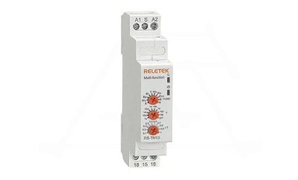 Реле времени RS-TM23, 2CO, 8A(250VAC), 24_240VAC/DC, 100ms_10d, многофункциональное - 10 функций, 1M