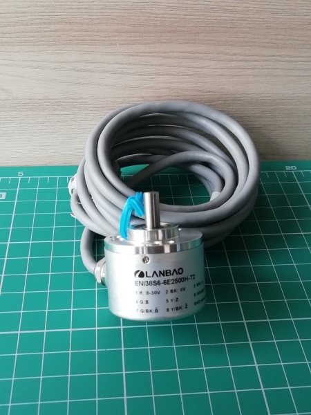 LANBAO ENI38S6-6E2500H-T2 энкодер ?38 сплошной вал 6мм 2500имп/об HTL/PUSH PULL 8-30DC кабель 2м