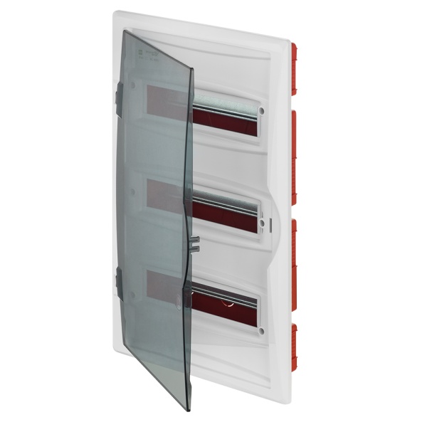 Щит встраив. ECO BOX 3x12M, N/PE 4x 2x16+7x10mm2, дымчатая пласт. дверь, белый RAL9003, 560x350x102mm, IP40