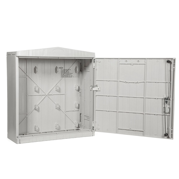 Щит напольный 850x900x325мм (ВxШxГ) из композитного (SMC) материала на цоколе 1100мм без монт. панели, IP54