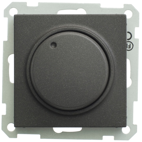 W59 СВЕТОРЕГУЛЯТОР (диммер) поворотный 400Вт 230В механизм ЧЕРНЫЙ БАРХАТ