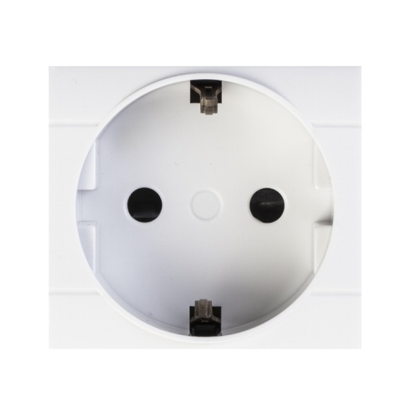 Розетка встраиваемая SCHUKO 2P+E 16A 200-250V со шторками, 2M, EVOLUTION