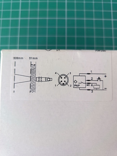 Ультразвуковой датчик цилиндрический M18, Sn=0,5 м, NO, разъем M12 XX518A3PAM12