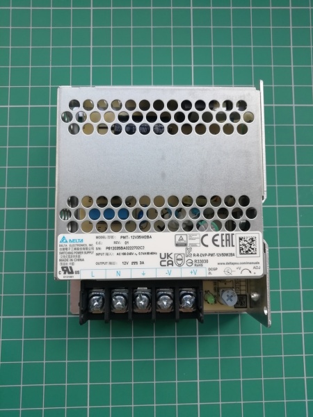 Блок питания импульсный PMT2, 36W, 3А, 90_264VAC / 12VDC, панель, винт.клеммы, ал.корпус