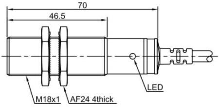 LANBAO PR18-DM3ATC оптический датчик M18 Реле на свет Sn=3м (R-тип) разъем M12