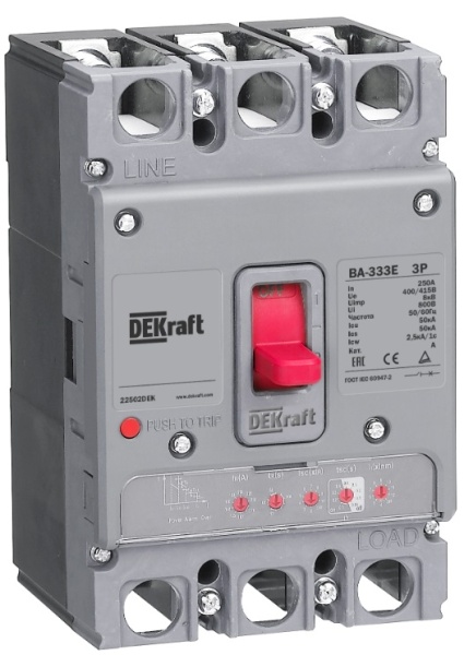 Силовой авт. выключатель с электрон. расц. 3P 125А 50кА ВА-333E