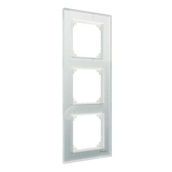 MERTEN M-Elegance РАМКА стеклянная 3 поста, БЕЛЫЙ КРИСТАЛЛ, SM