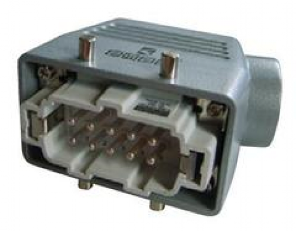 Кожух со штепселем металлический, 10 полюсов, 16A, боковой ввод (PG 16), IP65 EBM10FU10