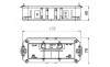 Рамка UТ3 45 3 модульная, 6М, для монтажа электроустановки Modul 45 в люки OBO, L=165 мм, полиамид