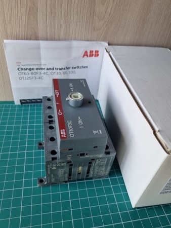 Выкл. нагрузки реверсивный OT80F3C, 80A 3P 6M схема I-0-II без рукоятки