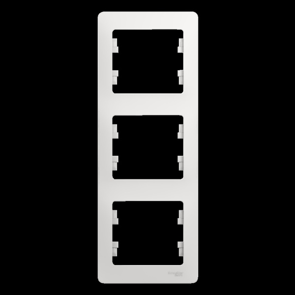 GLOSSA 3-постовая РАМКА, вертикальная, БЕЛЫЙ