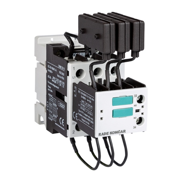 Контактор CNNK 20 10N 230V 50/60Hz, 3P, 29A, 20kVAr(400VAC по AC6-b), 230V50/60Hz, 1NO