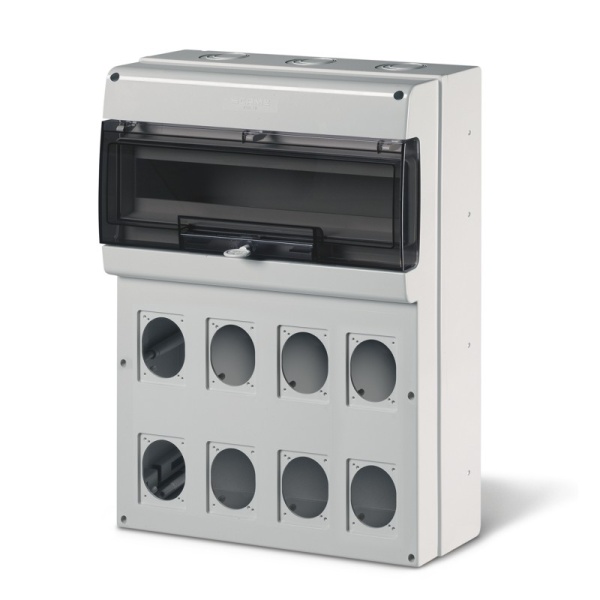 Щиток комбинированный навесной M550, 24M + 8x 70x87(84x106), 477x550x150mm, IP66, серия DOMINO