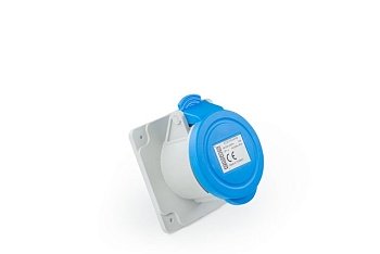 Корпус с гнездом, монтаж на перегородке 3*16 A (2P+E), стандарт CEE NORM, винтовое подключение (200-250В AC), IP44 ECE316V4PM