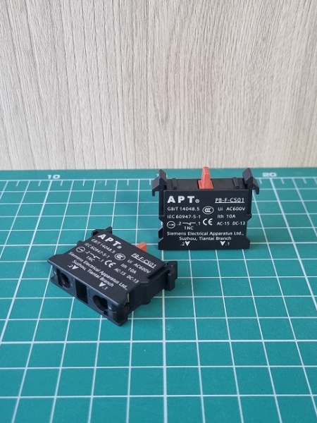 Блок-контакт 1NC, 6A 230VAC/24VDC, монтаж на адаптер, для PB1 и PB3 серий
