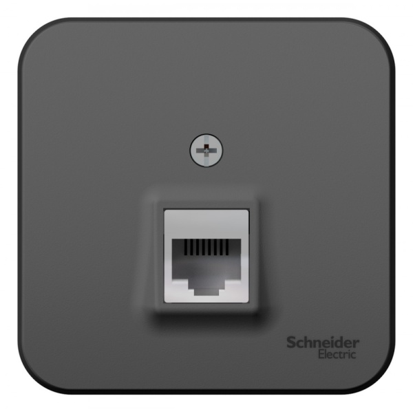 BLANCA О/У РОЗЕТКА телефонная RJ11 ИЗОЛ.ПЛ., АНТРАЦИТ