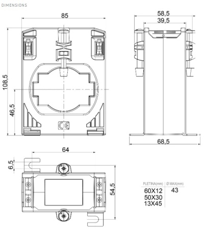 M7706G Трансформатор тока TDH8 1000/5A