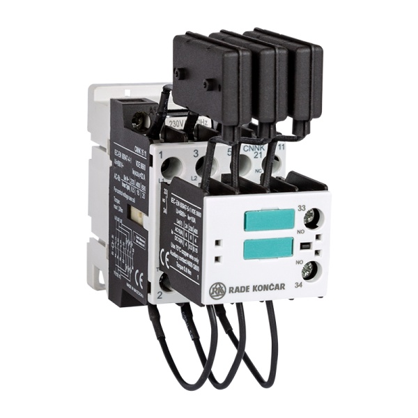 Контактор CNNK 15 11N 230V 50/60Hz, 3P, 22A, 15kVAr(400VAC по AC6-b), 230V50/60Hz, 1NO+1NC