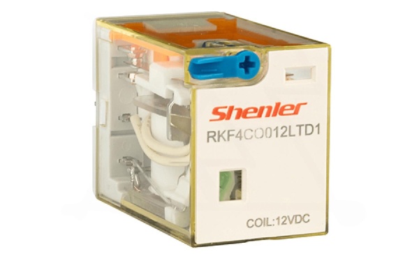 Реле RKF4CO012LTD1, 4CO, 6A(250VAC/30VDC), 12VDC, мех. индикация, тест-кнопка с блокировкой, диод +A1/-A2, LED