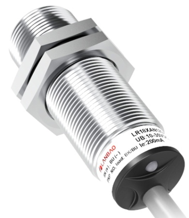 LANBAO LR18XBF08DLOY индуктивный датчик M18x51мм 2-х проводный DC NO Sn=8мм кабель 2м