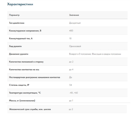 Промышленный джойстик QT-11 LSSINE (QT11) подойдёт для встраивания в переносные пульты управления или для стационарной установки в панели оператора